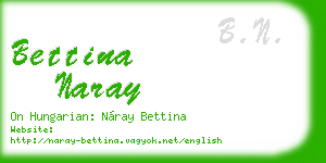 bettina naray business card