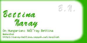 bettina naray business card